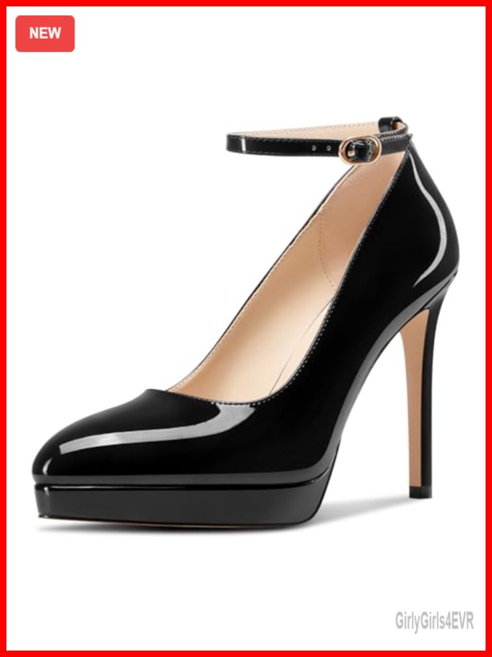 Platform Stiletto High Heel Pumps Pointed Toe Ankle Strap Slip-on Wedding Dress